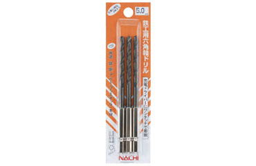 不二越(NACHI) 六角軸 鉄工用ドリル HSSハイス鋼 (6SD3P/3本入りパック)